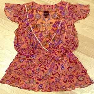 Plenty by Tracy Reese Silk wrap top size M